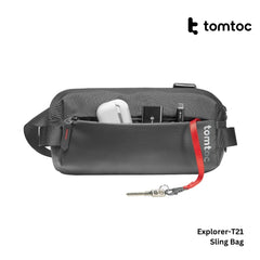 TOMTOC -  Explorer-T21 Sling Bag S ( 8.3 Inch / 3L ) - Black