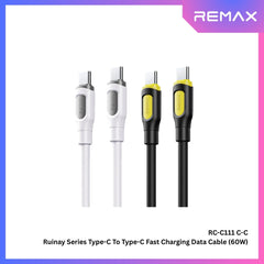 REMAX - RC-C111 C-C Ruinay Series Type-C to Type-C Fast Charging Cable (60W) - Black