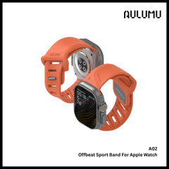Aulumu  - A02 Offbeat Sport Band for Apple Watch Series - Red Orange
