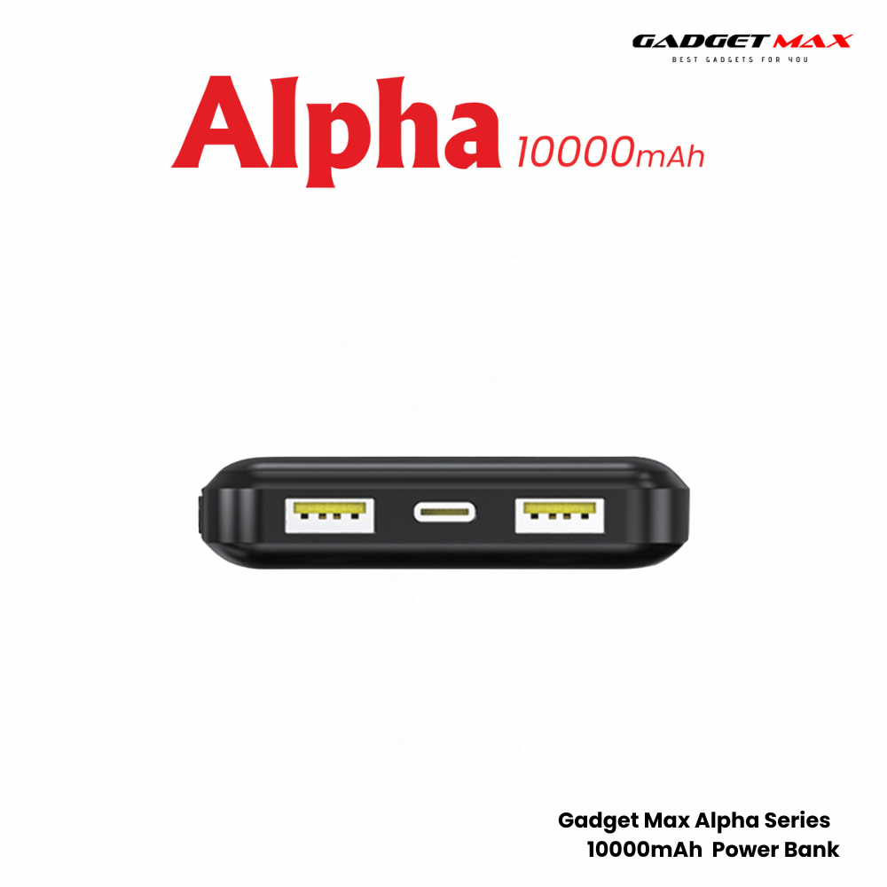 GADGET MAX GB101 Alpha Series 10000mAh Power Bank - White