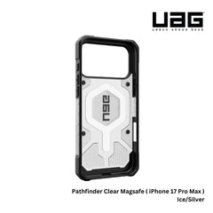 UAG - Pathfinder Clear Magsafe Case For iPhone 17 Pro Max - Ice/Silver