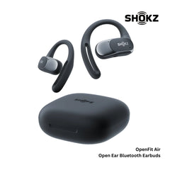 SHOKZ - OPEN FIT AIR Open Ear Bluetooth Earbuds - Black