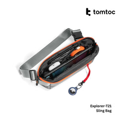 TOMTOC -  Explorer-T21 Sling Bag S ( 8.3 Inch / 3L ) - Space Grey