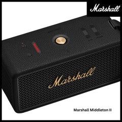Marshall - Middleton 2 Portable Speaker - Black & Brass