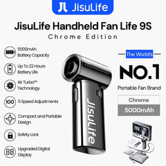 JisuLife - Handheld Fan Life 9S ( 5000mAh ) - Chrome Edition