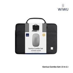 WIWU - Genius Combo Set Laptop Bag With Mouse & Mouse Pad (15.6") - Black