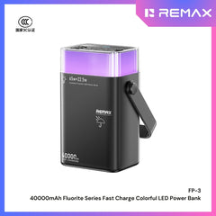 REMAX - FP-3 40000mAh Fluorite Series 65W Fast Charging Colorful LED Power Bank ( PD65W+QC22.5W ) - Black