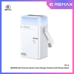 REMAX - FP-3 40000mAh Fluorite Series 65W Fast Charging Colorful LED Power Bank ( PD65W+QC22.5W ) - White