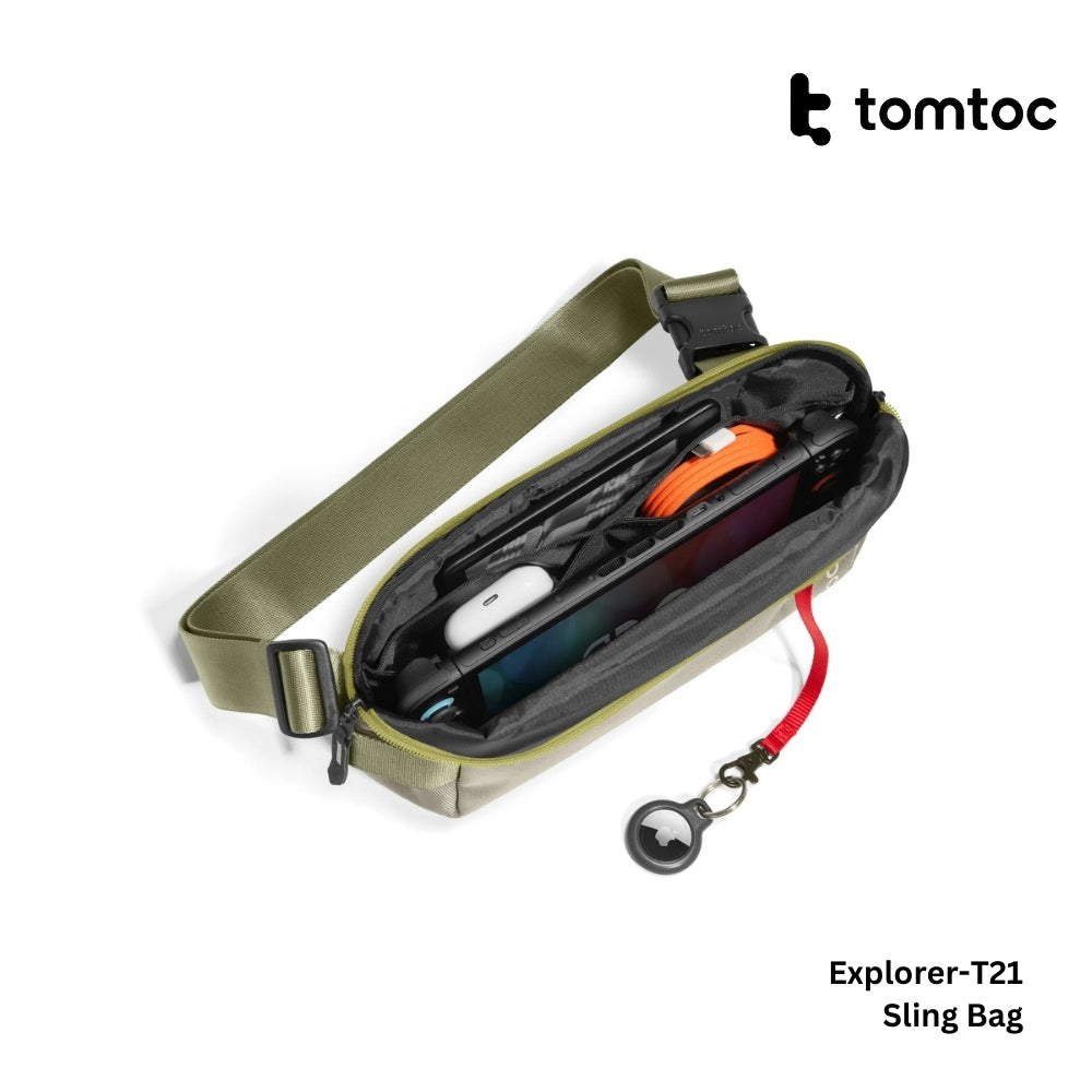 TOMTOC -  Explorer-T21 Sling Bag S ( 8.3 Inch / 3L ) - Olive Green