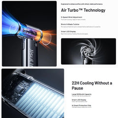 JisuLife - Handheld Fan Life 9S ( 5000mAh ) - Chrome Edition