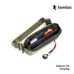 TOMTOC -  Explorer-T21 Sling Bag S ( 8.3 Inch / 3L ) - Olive Green