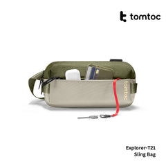 TOMTOC -  Explorer-T21 Sling Bag S ( 8.3 Inch / 3L ) - Olive Green