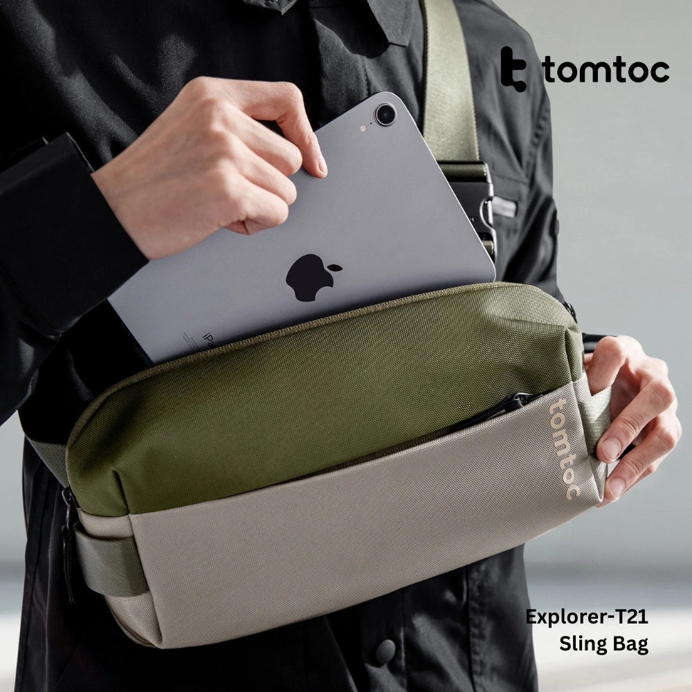 TOMTOC -  Explorer-T21 Sling Bag S ( 8.3 Inch / 3L ) - Olive Green