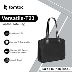 TOMTOC - Versatile-T23 Laptop Tote Bag ( 16 Inch / 12.5L ) - Black