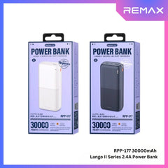 REMAX - RPP-177 Lango II Series 30000mah 2.4A Power Bank - White
