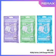 REMAX - RP-U95 Type-C Kiddy Series Travel Charger Set (2.4A) - White
