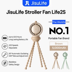 JisuLife - Stroller Fan Life 2S ( 5,000mAh ) - Brown