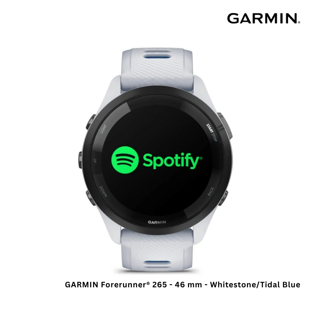 GARMIN - Forerunner® 265 Smart Watch ( 46mm ) | Whitestone/Tidal Blue