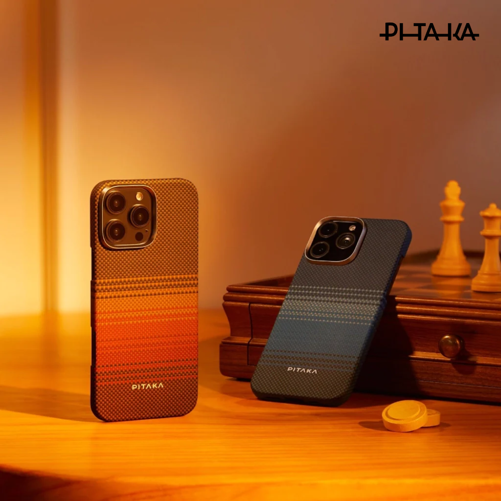 PITAKA - iPhone 16 Pro Max Case ( Sunset Moonrise Tactile Woven ) - Moonrise