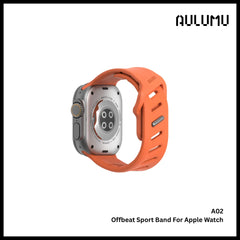 Aulumu  - A02 Offbeat Sport Band for Apple Watch Series - Red Orange