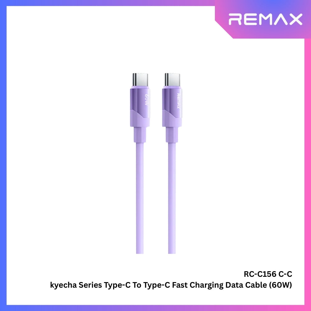 REMAX - RC-C156 C-C Kyecha Series Type-C to Type-C Fast Charging Data Cable (60W) - Purple