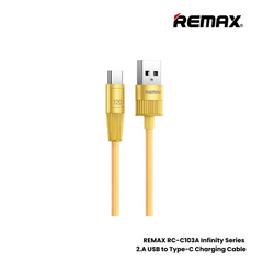 REMAX RC-C103A Infinity Series 120W USB to Type-C Fast Charging Data Cable - Gold