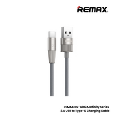 REMAX RC-C103A Infinity Series 120W USB to Type-C Fast Charging Data Cable - Silver Grey