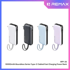 REMAX - RPP-35 10000mAh Boundless Series Fast Charging Cable Powerbank ( PD20W + QC22.5W ) - Purple