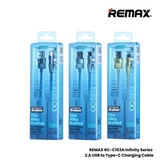 REMAX RC-C103A Infinity Series 120W USB to Type-C Fast Charging Data Cable - Gold