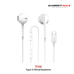 GADGET MAX - TC06 Type-C Wired Earphone - White