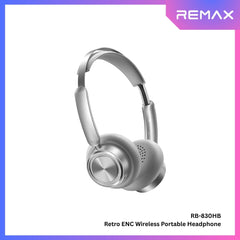REMAX - RB-830HB Retro Wireless Portable Headphone - Silver