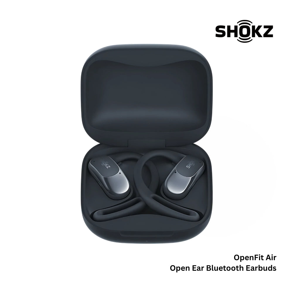 SHOKZ - OPEN FIT AIR Open Ear Bluetooth Earbuds - Black