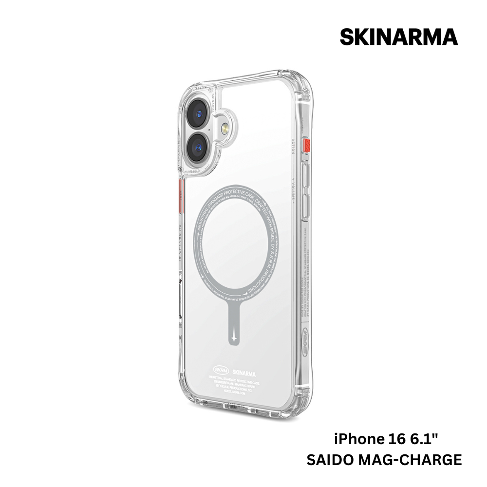 Skinarma iPhone 16 6.1" Saido Mag-Charge Case - Clear