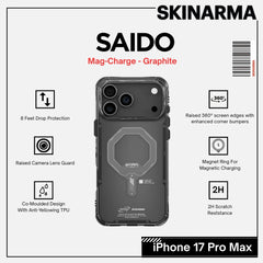 Skinarma - Saido Magsafe Case For iPhone 17 Pro Max - Graphite