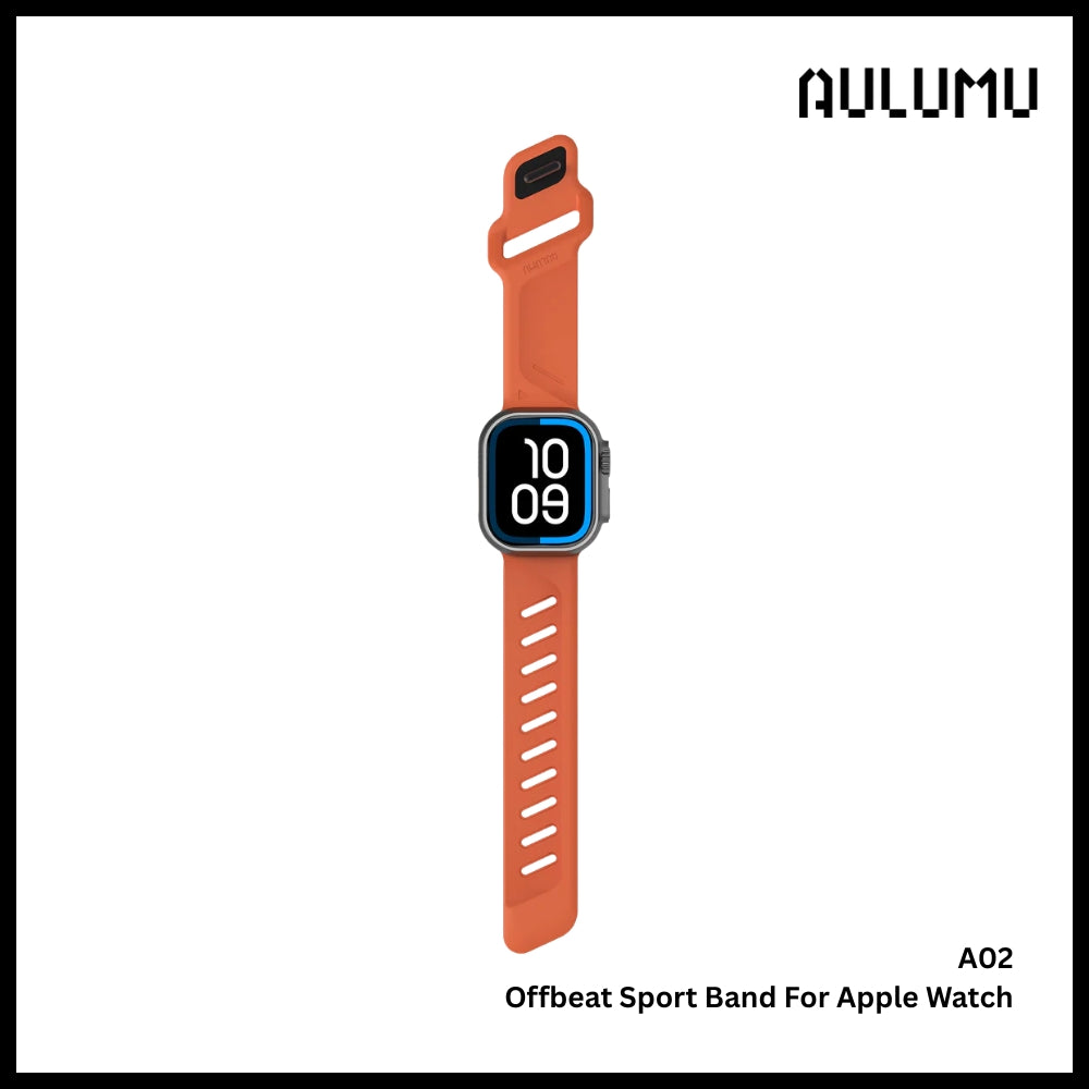 Aulumu  - A02 Offbeat Sport Band for Apple Watch Series - Red Orange