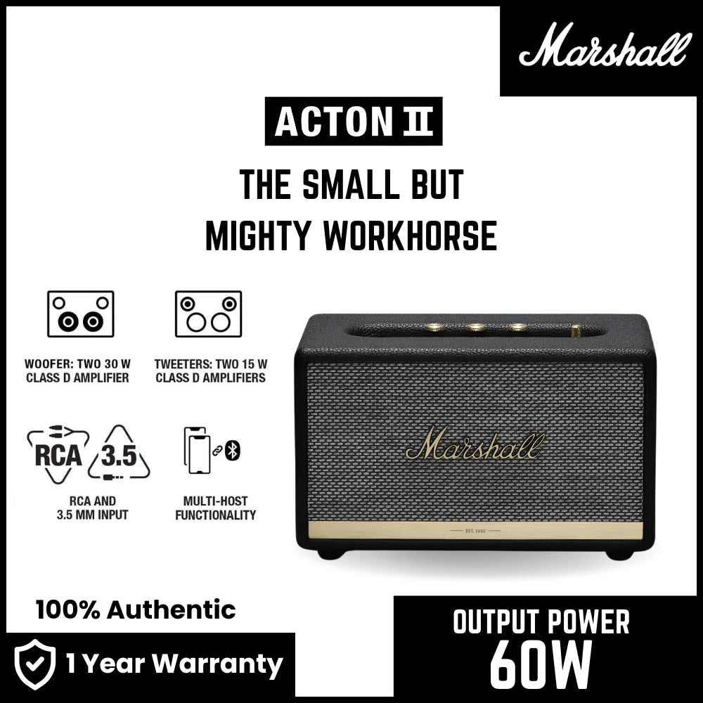 Marshall - Acton 2 Bluetooth Homeline Speaker - Black