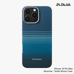 PITAKA - iPhone 16 Pro Max Case ( Sunset Moonrise Tactile Woven ) - Moonrise