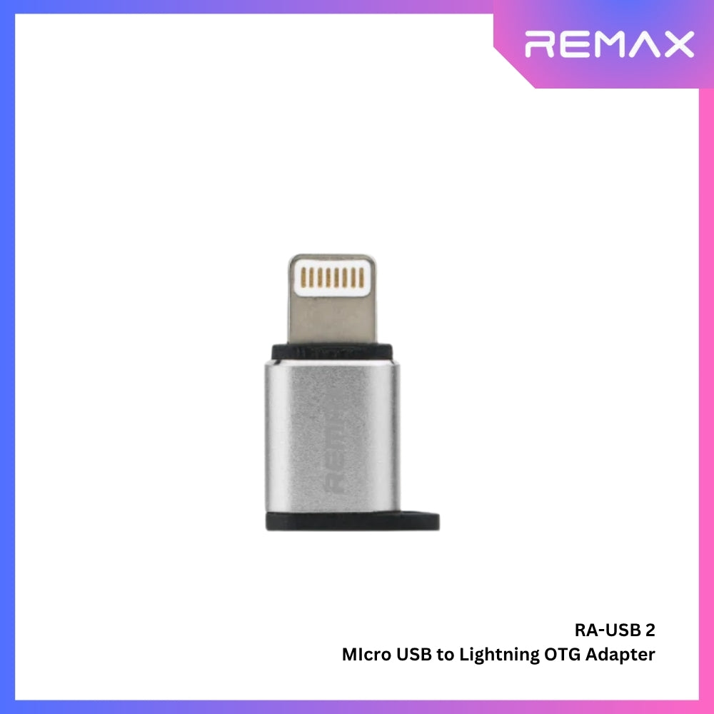 REMAX - RA-USB 2 Visual Micro Female To Lightning Adapter - Silver