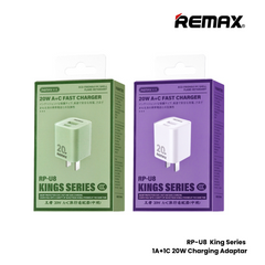 REMAX RP-U8 King Series 20W A+C Charger - Green