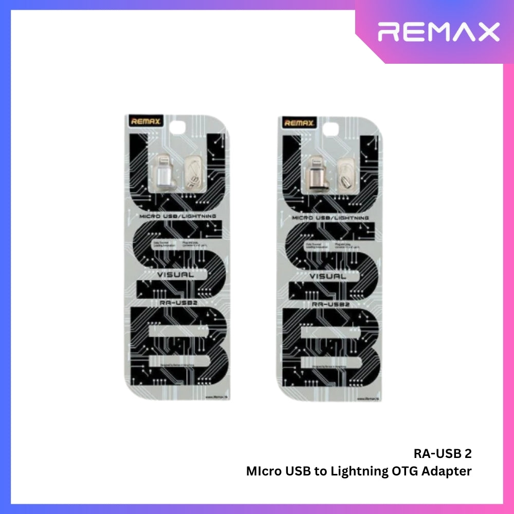 REMAX - RA-USB 2 Visual Micro Female To Lightning Adapter - Silver