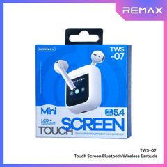 REMAX - TWS-07 Touch Screen Bluetooth WIreless Earbuds - White