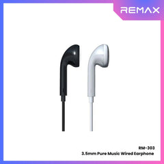 REMAX - RM-303 3.5mm Pure Music Wired Earphone - Black