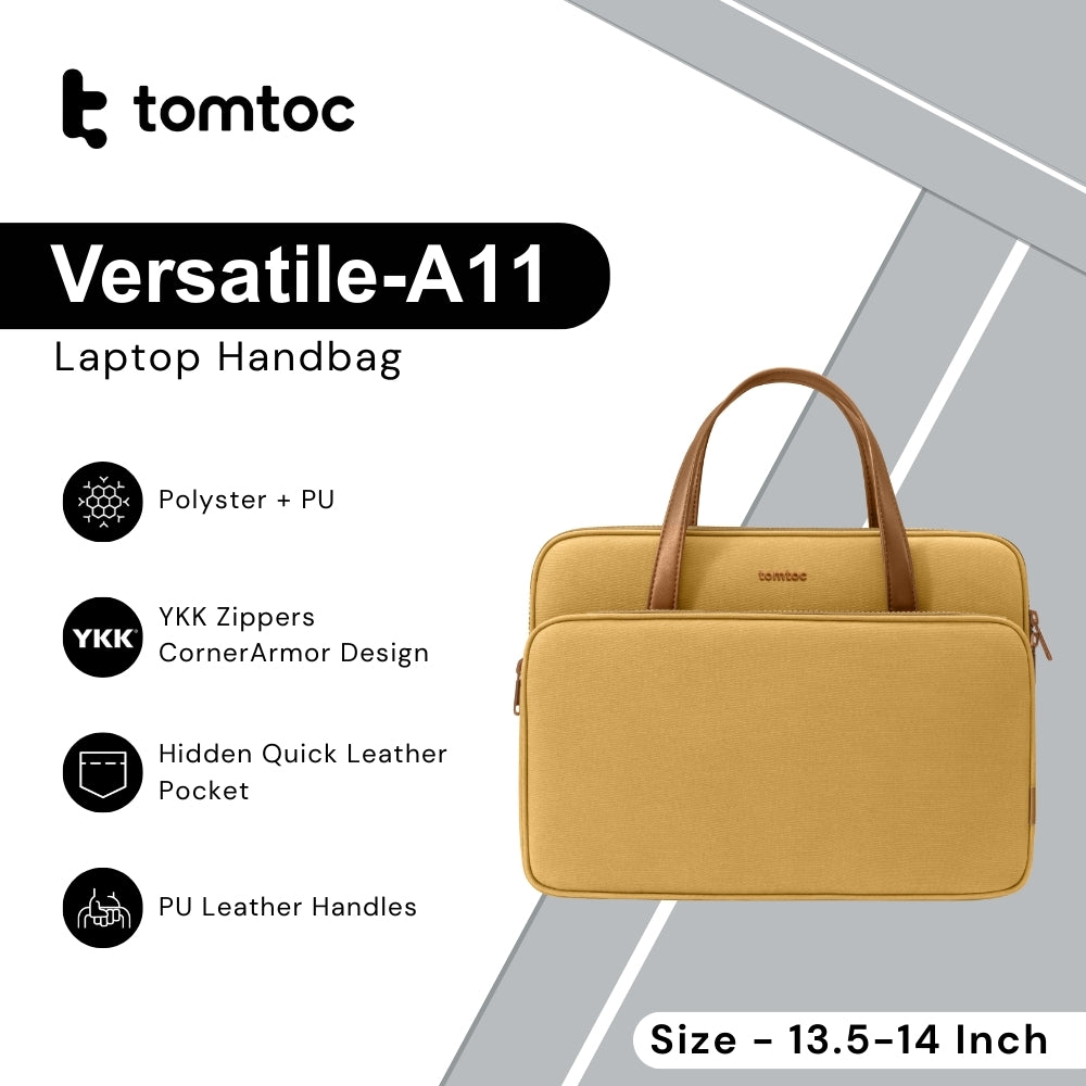 Tomtoc - Versatile-A11 Laptop Handbag ( 13.5 -14 Inch ) - Yellow