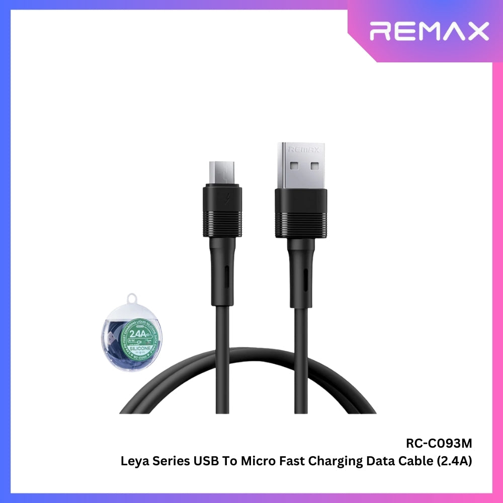REMAX - RC-C093M Leya Series USB to Micro Fast Charging Data Cable (2.4A) - Black