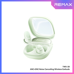 REMAX - TWS-28 True Wireless Stereo Earbuds with ANC+ENC Earbuds - Green