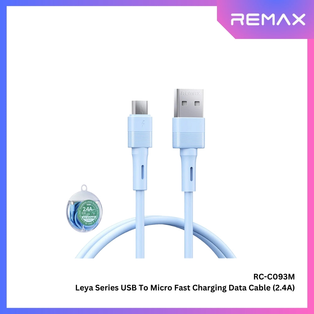 REMAX - RC-C093M Leya Series USB to Micro Fast Charging Data Cable (2.4A) - Blue