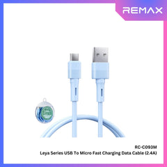 REMAX - RC-C093M Leya Series USB to Micro Fast Charging Data Cable (2.4A) - Blue