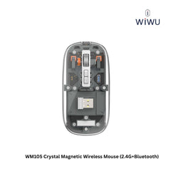 WIWU - WM105 Crystal Magnetic Wireless Mouse (2.4G + Bluetooth ) - Grey