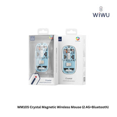 WIWU - WM105 Crystal Magnetic Wireless Mouse (2.4G + Bluetooth ) - Grey