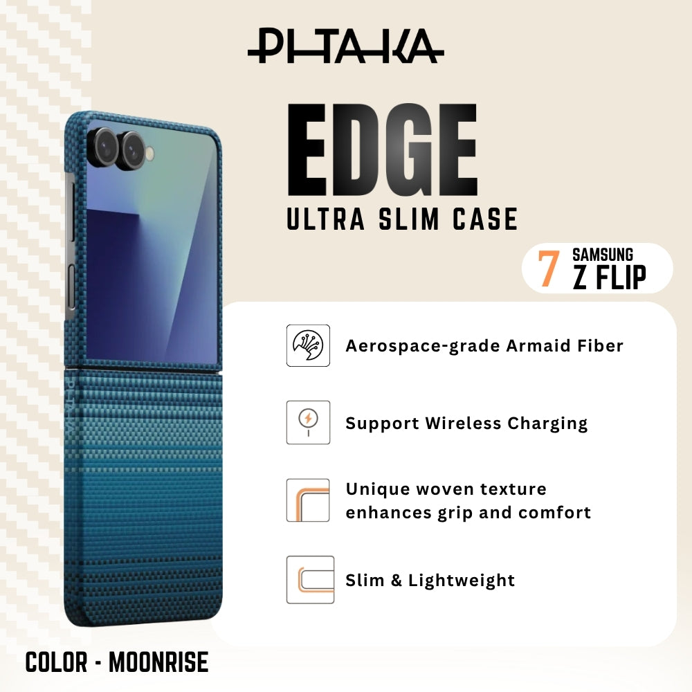 PITAKA - Ultra Slim ( Edge ) Case For Samsung Z Flip 7 - Moonrise